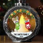 Custom Name Christmas Family Gifts - Personalized Candlelight Lantern Ornament