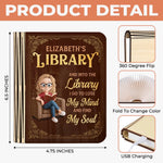 Custom Name Library Gifts for Book Lovers - Personalized Foldable Book Lamp