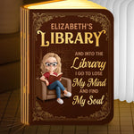 Custom Name Library Gifts for Book Lovers - Personalized Foldable Book Lamp