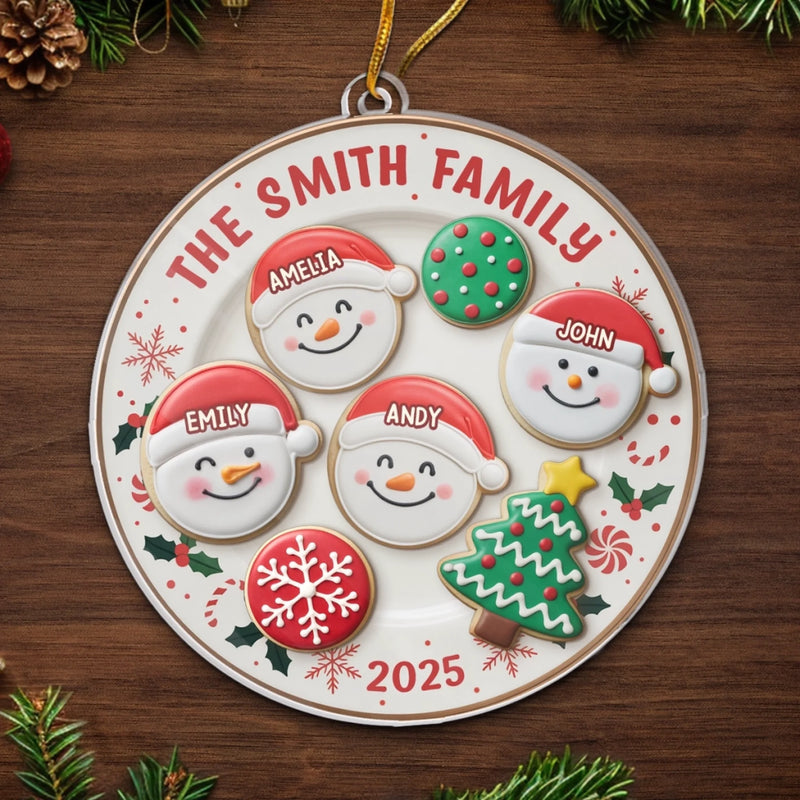 Custom Name Christmas Cookie Family Gifts - Personalized Ornament
