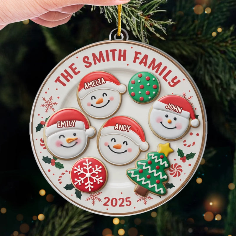 Custom Name Christmas Cookie Family Gifts - Personalized Ornament