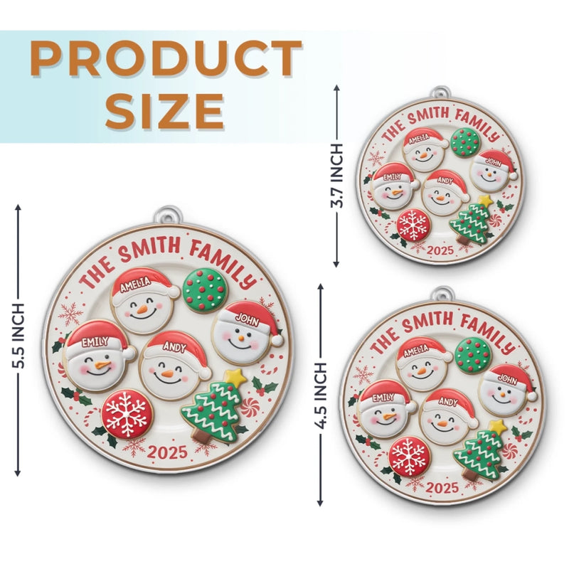 Custom Name Christmas Cookie Family Gifts - Personalized Ornament