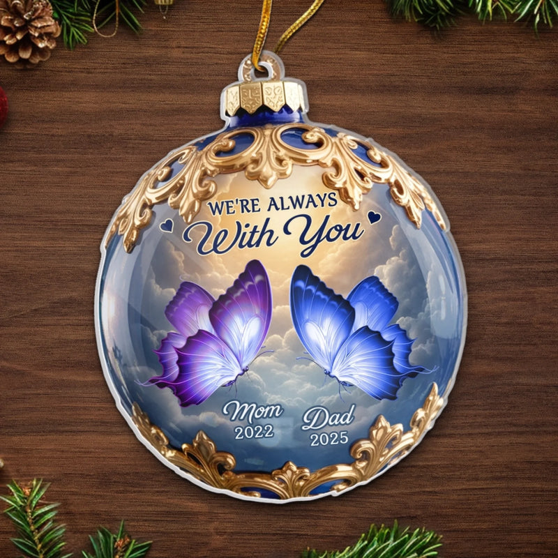 Custom Memorial Butterfly Gifts - Personalized Ornament