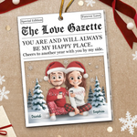 Custom Name Romantic Christmas Couple Gifts - Personalized Ornament