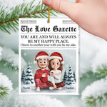 Custom Name Romantic Christmas Couple Gifts - Personalized Ornament