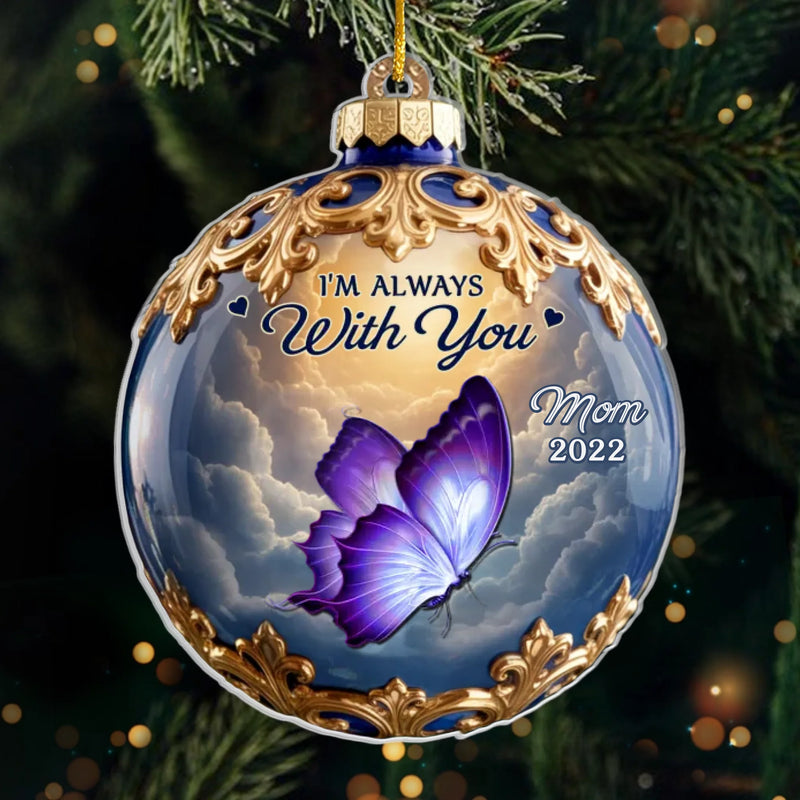 Custom Memorial Butterfly Gifts - Personalized Ornament