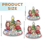 Custom Name Christmas Couple and Dog Gifts - Personalized Ornament