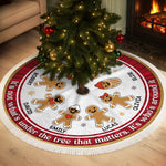 Custom Name Gingerbread Christmas Family Decor - Personalized Tree Skirt