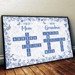 Custom Name First Mom Now Grandma Family Gifts - Personalized Poster