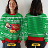 Custom Unisex Ugly Sweatshirt - Personalized  Christmas Birthday Gifts For Dog Lovers, Dog Dad And Mom - Santa, Bring Snacks To Bed
