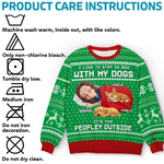 Custom Name Funny Christmas Dog Lover Gifts - Personalized Sweatshirt