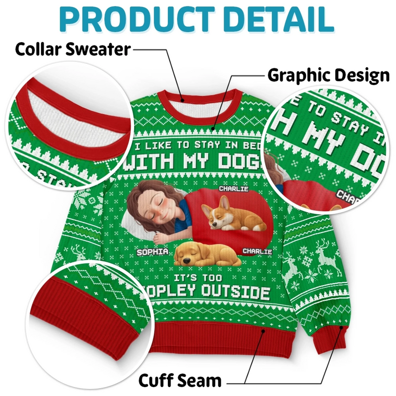 Custom Name Funny Christmas Dog Lover Gifts - Personalized Sweatshirt