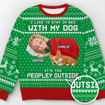 Custom Name Funny Christmas Dog Lover Gifts - Personalized Sweatshirt