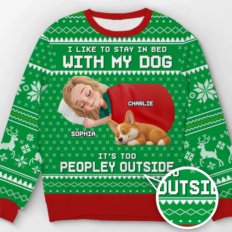 Custom Name Funny Christmas Dog Lover Gifts - Personalized Sweatshirt