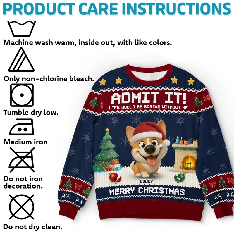Custom Name Funny Dog Christmas Gifts - Personalized Sweatshirt