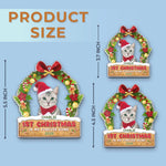Custom Pet Photo First Christmas Cat Gifts - Personalized Ornament