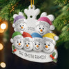 Custom Snowman Acrylic Ornament - Personalized Christmas Birthday Gifts For Mom, Dad, Kids - Warm Hearts Together