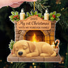 Custom First Christmas Acrylic Ornament - Personalized Christmas Birthday Gifts For Dog Lovers, Dog Dad And Mom - Home Is Where Dog Is