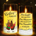 Custom Name Christmas Gifts for Best Friends - Personalized LED Candle Light