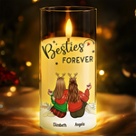 Custom Name Christmas Gifts for Best Friends - Personalized LED Candle Light