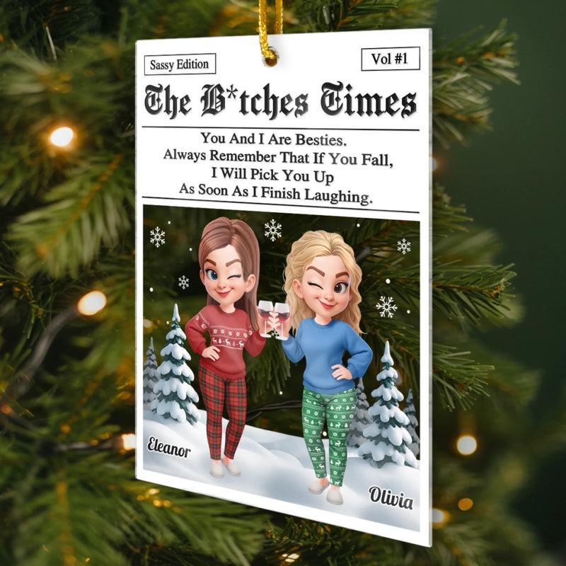 Custom Name Christmas Bestie Gifts for Women - Personalized Ornament