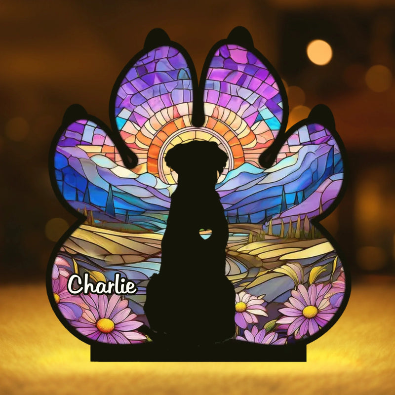 Custom Shaped Light Box - Personalized Pet Memorial Gifts For Dogs - My Sunshine On Rainy Days