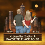Custom Romantic City Skyline Gifts for Couples - Personalized Custom Shaped Light Box