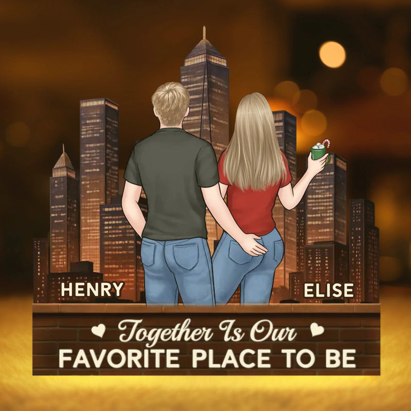 Custom Shaped Light Box - Personalized Anniversary Wedding Gifts For Husband And Wife, Him And Her - Love Grows In Every Place