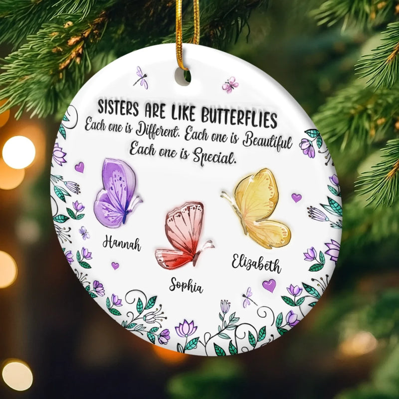 Custom Ceramic Ornament - Personalized Best Friend Christmas Birthday Gifts For Women, Besties, Sisters, BFF - Unbreakable Us