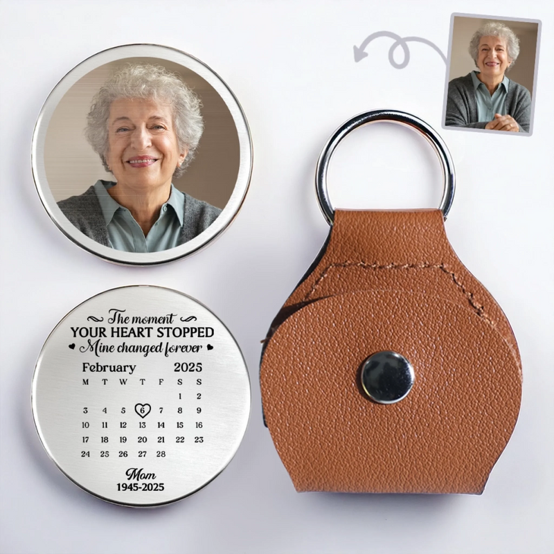 Custom Photo Pocket Hug - Personalized Memorial Sympathy Gifts For Loss Of Mom, Dad - Held By Your Love