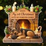 Custom Name First Christmas Puppy Gifts - Personalized Ornament