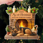 Custom Name First Christmas Puppy Gifts - Personalized Ornament