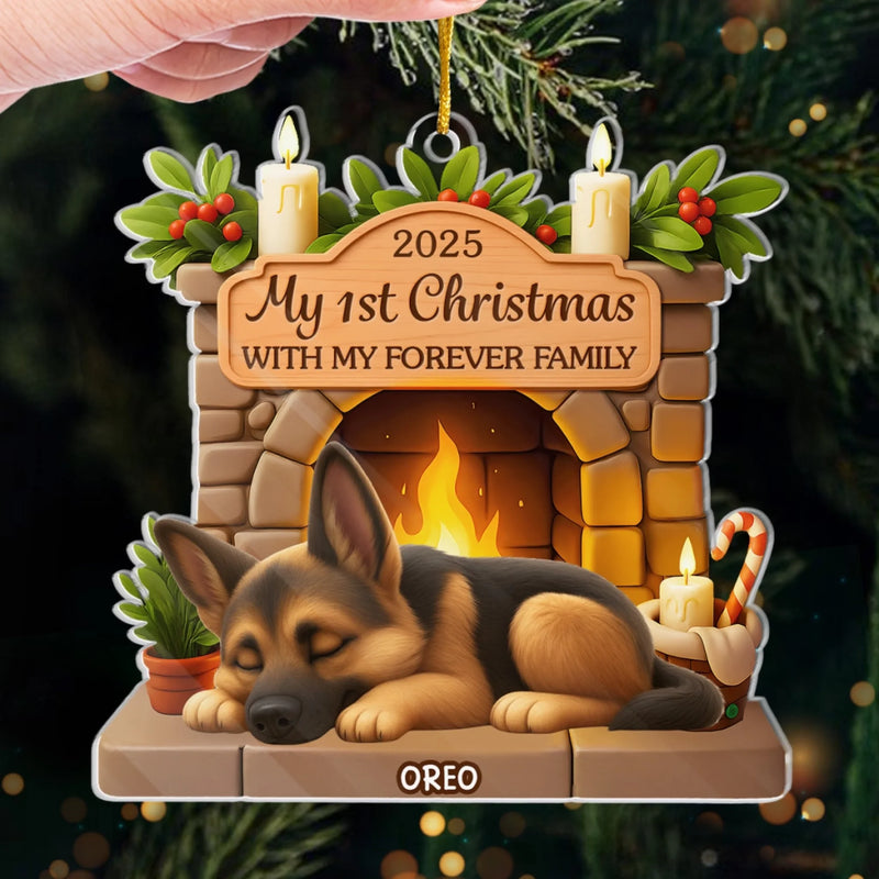 Custom Name First Christmas Puppy Gifts - Personalized Ornament