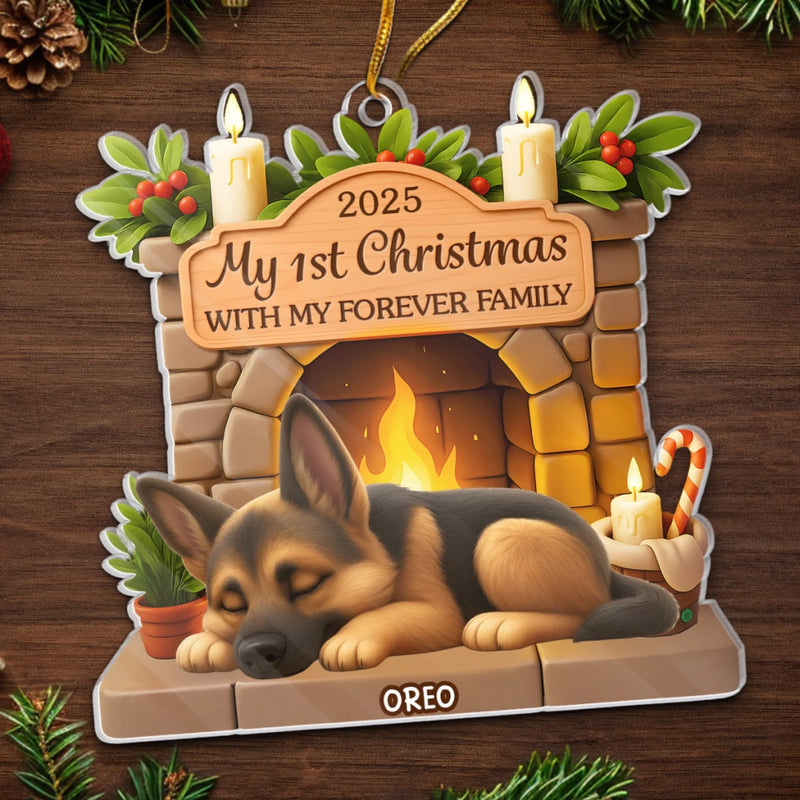 Custom Name First Christmas Puppy Gifts - Personalized Ornament