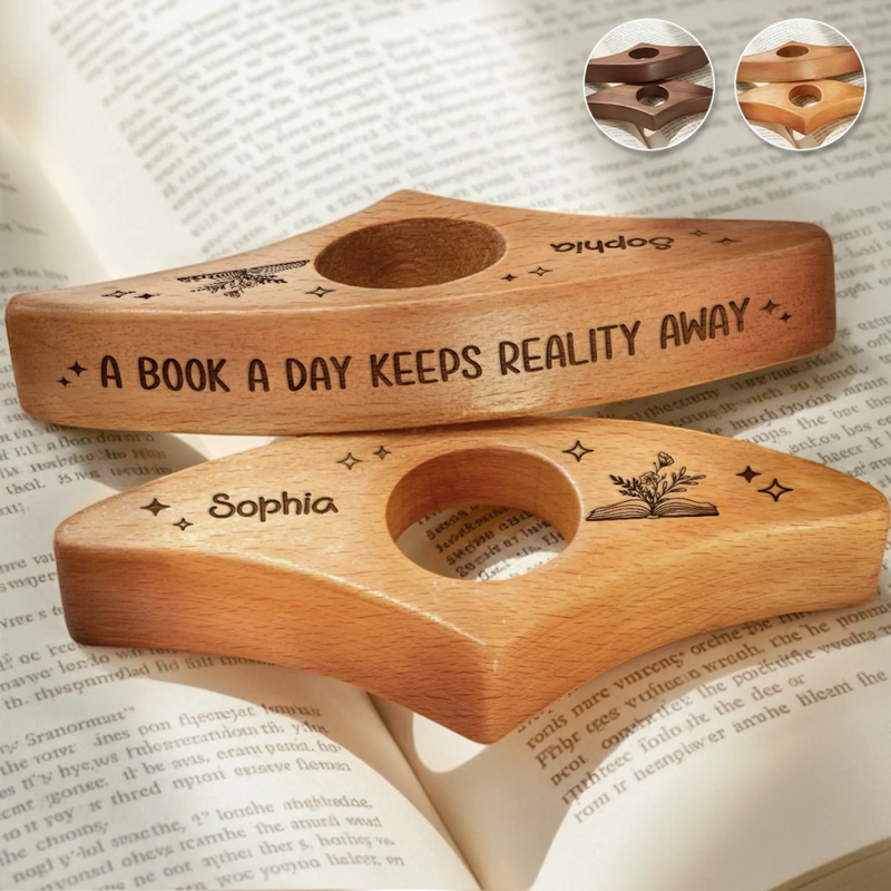 Custom Book Page Holder - Personalized Bookish Gifts For Book Lovers, Bookworms, Readers - Pages Hold My Heart