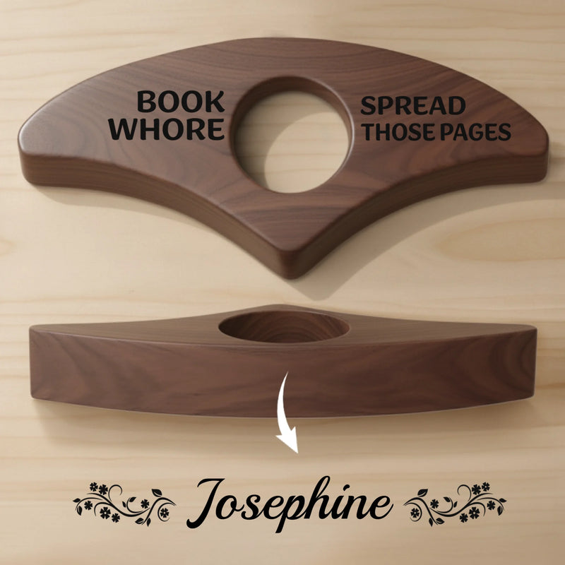Custom Name Book Whore Gifts for Book Lovers - Personalized Engraved Book Page Holder