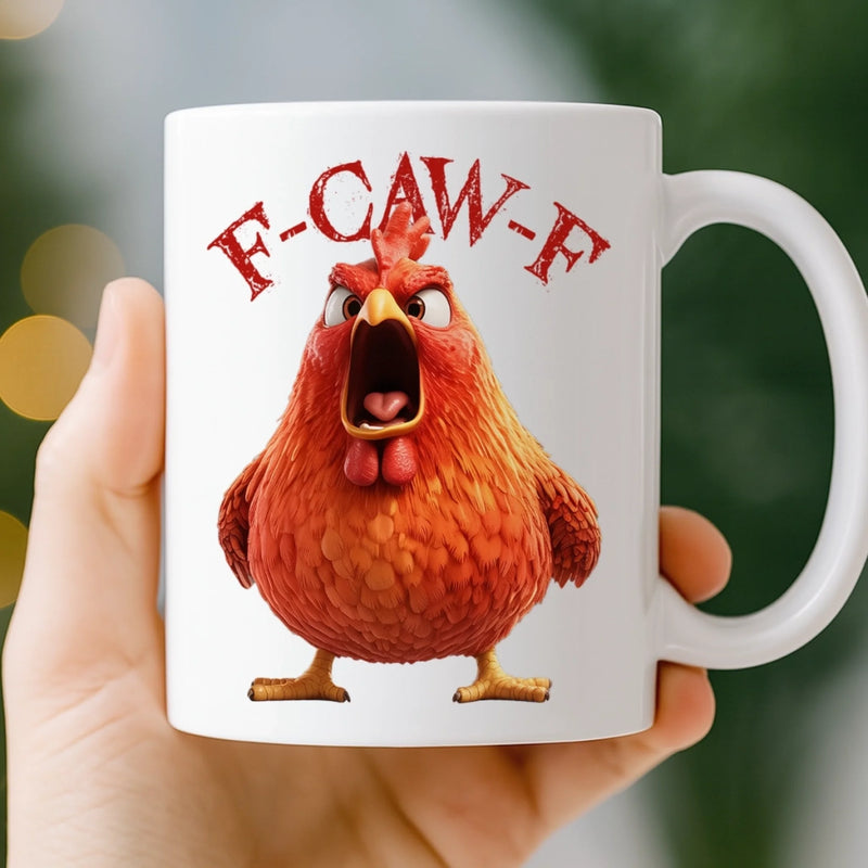 Funny Angry Chicken Gift for Bird Lovers - Humorous Coffee Mug