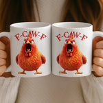 Funny Angry Chicken Gift for Bird Lovers - Humorous Coffee Mug