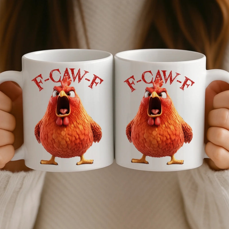Funny Angry Chicken Gift for Bird Lovers - Humorous Coffee Mug