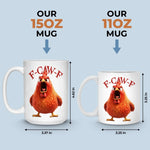 Funny Angry Chicken Gift for Bird Lovers - Humorous Coffee Mug