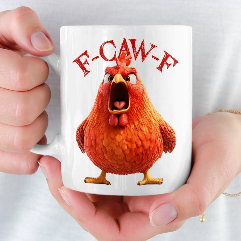Funny Angry Chicken Gift for Bird Lovers - Humorous Coffee Mug