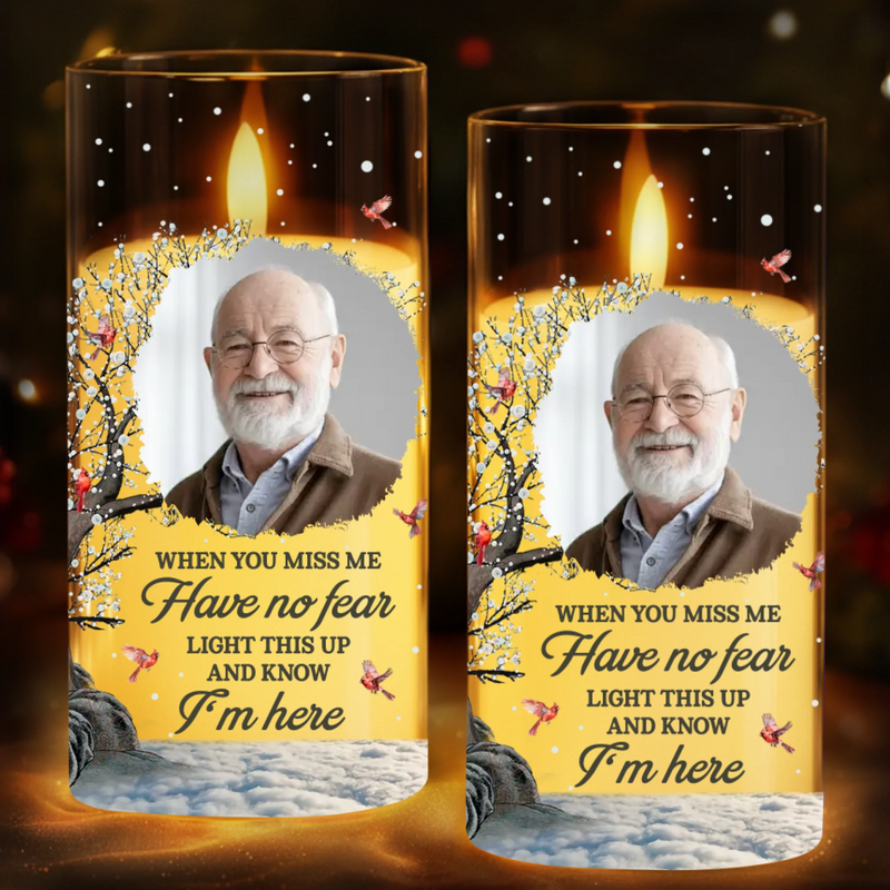 Custom Photo Memorial Keepsake Decor - Personalized LED Candle Light