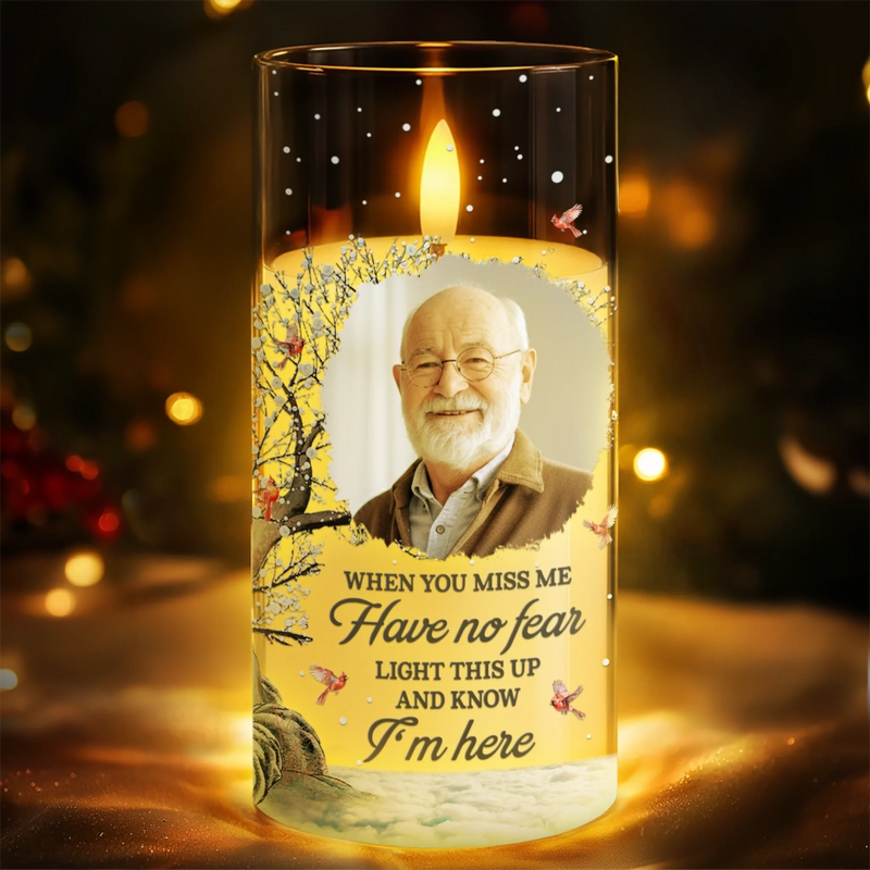 Custom Photo Memorial Keepsake Decor - Personalized LED Candle Light