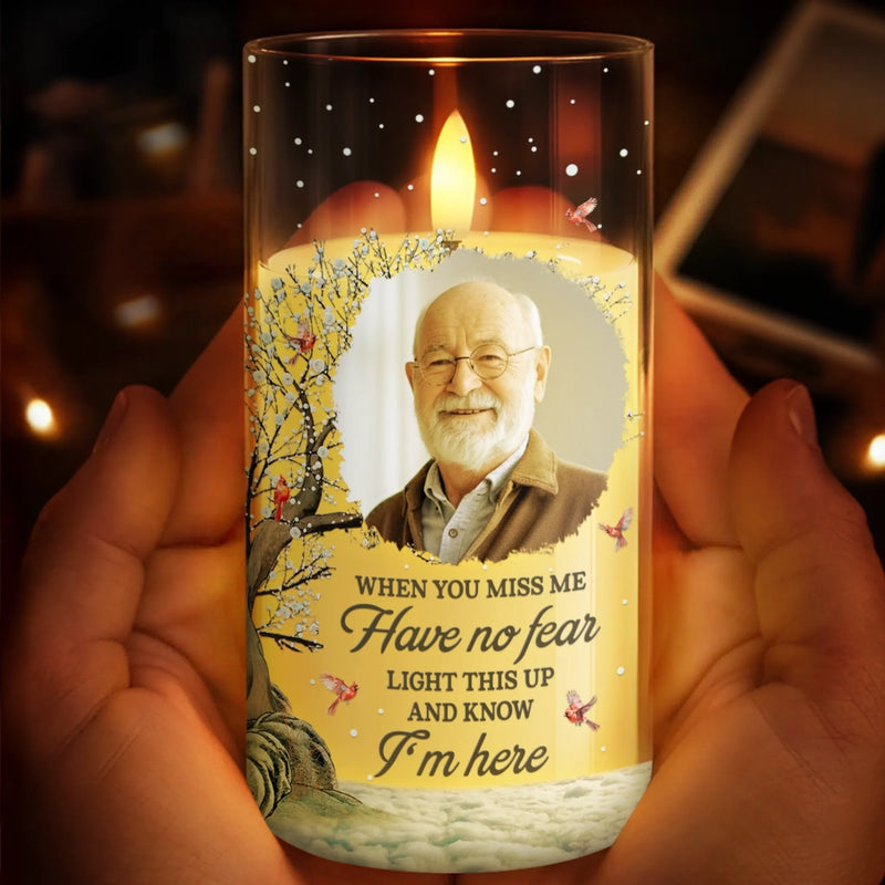 Custom Photo Memorial Keepsake Decor - Personalized LED Candle Light
