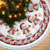 Custom Crochet Snowman Tree Skirt - Personalized Christmas Birthday Gifts For Mom, Dad, Brother, Sister, Kids - Our Christmas Our Story
