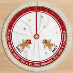 Custom Name Gingerbread Christmas Family Decor - Personalized Tree Skirt