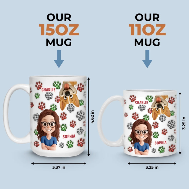 Custom Mug - Personalized Birthday Gifts For Dog Lovers, Dog Dad And Mom - More Dogs Less Worries