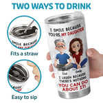 Custom Funny Daughter Gifts for Dad - Personalized Tumbler