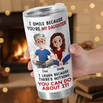 Custom Funny Daughter Gifts for Dad - Personalized Tumbler
