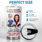 Custom Funny Daughter Gifts for Dad - Personalized Tumbler